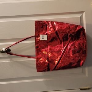 Fatto a Mano by Carlos Falchi red tote bag